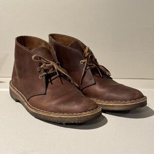 ⚠️ LAST CHANCE! Clarks Desert Boot Lace Up Brown Leather Men's 8